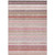 9' X 12' Pink Blush And Burgundy Striped Washable Indoor Outdoor Area Rug