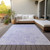 9' X 12' Lilac Purple And Ivory Floral Washable Indoor Outdoor Area Rug