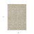 9' X 12' Taupe And Ivory Floral Washable Indoor Outdoor Area Rug