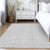 8' X 10' Silver And Gray Medallion Washable Indoor Outdoor Area Rug