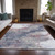 8' X 10' Blush And Gray Abstract Washable Indoor Outdoor Area Rug