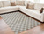 5' X 8' Beige and Brown Checkered Power Loom Area Rug