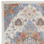 8' Ivory Tan and Blue Floral Medallion Non Skid Runner Rug