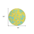 8' Yellow And Aqua Round Floral Washable Indoor Outdoor Area Rug