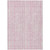 9' X 12' Pink And Ivory Striped Washable Indoor Outdoor Area Rug