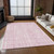9' X 12' Pink And Ivory Striped Washable Indoor Outdoor Area Rug