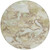8' Taupe And Ivory Round Abstract Washable Indoor Outdoor Area Rug