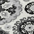 8' Black Gray And Silver Round Floral Medallion Washable Indoor Outdoor Area Rug