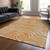 8' X 10' Copper And Gray Animal Print Washable Indoor Outdoor Area Rug