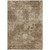 9' X 12' Brown Taupe And Ivory Floral Washable Indoor Outdoor Area Rug