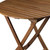 30" Brown Rounded Solid Wood Folding Outdoor Side Table