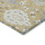 9' X 12' Gold Ivory And Gray Damask Washable Indoor Outdoor Area Rug