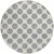 8' Gray And Ivory Round Polka Dot Washable Indoor Outdoor Area Rug