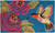 17" X 29" Blue Pink And Green Hummingbird Outdoor Coir Door Mat