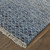 2' X 3' Ivory Gray and Blue Wool Hand Knotted Area Rug With Fringe