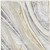 8' Ivory Gold and Gray Abstract Non Skid Runner Rug