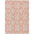 9' X 12' Salmon And Ivory Trellis Washable Indoor Outdoor Area Rug