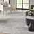 9' X 12' Ivory Silver and Gray Abstract Non Skid Area Rug