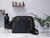 Michael Kors Jet Set Travel Black Saffiano Dome X Cross Convertible Satchel Handbag