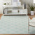 6' X 9' Beige and Green Trellis Non Skid Area Rug
