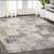5' X 8' Gray and Beige Abstract Distressed Area Rug