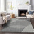 9' X 12' Charcoal And Ivory Geometric Washable Indoor Outdoor Area Rug