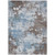 9' X 12' Brown And Sky Blue Abstract Washable Indoor Outdoor Area Rug
