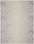 8' X 10' Ivory and Gray Damask Distressed Non Skid Area Rug