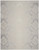 8' X 10' Ivory and Gray Damask Distressed Non Skid Area Rug