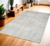 4' X 6' Ivory Silver and Gray Abstract Non Skid Area Rug