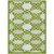 10' X 14' Lime Green And Ivory Trellis Washable Indoor Outdoor Area Rug