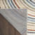 12' Blue And Ivory Abstract Washable Runner Rug