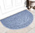 18" X 30" Gray Scrollwork Semi Circle Outdoor Polypropylene Door Mat