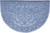 18" X 30" Gray Scrollwork Semi Circle Outdoor Polypropylene Door Mat