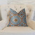 Plutus Sunset Cottage Orange, Blue and Ivory Luxury Throw Pillow