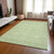 9' X 12' Artichoke Green Mint Green And Ivory Floral Washable Indoor Outdoor Area Rug