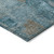 9' X 12' Teal Blue And Gray Abstract Washable Indoor Outdoor Area Rug