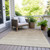 10' X 14' Beige And Ivory Ombre Washable Indoor Outdoor Area Rug
