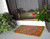 18" X 30" Green and Pink Coir Abstract Outdoor Door Mat