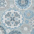 10' X 14' Sky Blue And Denim Blue Floral Medallion Washable Indoor Outdoor Area Rug