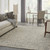8' X 10' Ivory and Gray Wool Geometric Area Rug