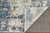 10' Ivory Tan and Blue Abstract Power Loom Runner Rug With Fringe