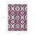9' X 12' Eggplant Ivory And Gray Medallion Washable Indoor Outdoor Area Rug