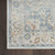 10' Blue And Ivory Floral Medallion Distressed Washable Runner Rug