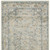 10' Blue And Ivory Floral Medallion Distressed Washable Runner Rug