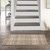 3' X 5' Taupe and Ivory Plaid Area Rug