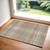 3' X 5' Taupe and Ivory Plaid Area Rug