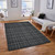 5' X 7' Black Ivory And Charcoal Wool Plaid Hand Tufted Area Rug