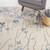 8' X 10' Ivory And Blue Floral Medallion Area Rug