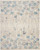 8' X 10' Ivory And Blue Floral Medallion Area Rug
